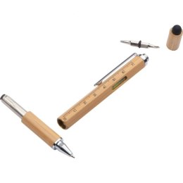 Długopis bambusowy wielofunkcyjny 6w1 COIMBRA kolor beżowy