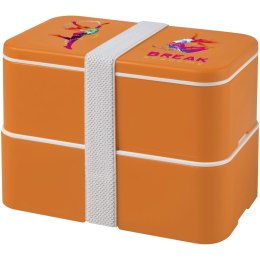 MIYO dwupoziomowe pudełko na lunch pomarańczowy, pomarańczowy, biały (21047031)