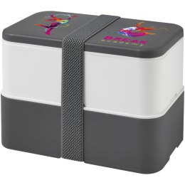 MIYO dwupoziomowe pudełko na lunch szary, biały, szary (21047001)