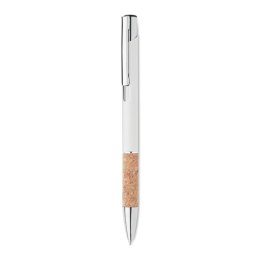 Aluminiowy długopis przycisk biały (MO2158-06)