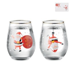 Zestaw 2 szklanek świątecznych biały (CX1501-06)