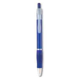 Długopis z gumowym uchwytem przezroczysty niebieski (KC6217-23)