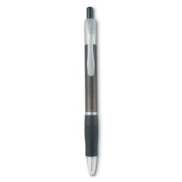 Długopis z gumowym uchwytem przezroczysty szary (KC6217-27)