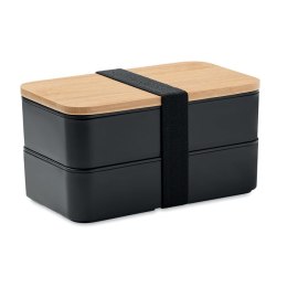 Lunch box z bambusową pokrywką czarny (MO6627-03)