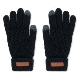 Rękawiczki dotykowe RPET czarny (MO6667-03)