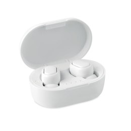 Słuchawki TWS z ABS, recykling biały (MO6252-06)