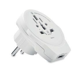 Adapter z USB World to Europe biały (MO6881-06)