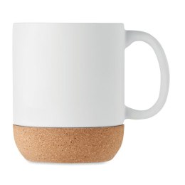 Ceramiczny kubek z korkiem biały (MO6839-06)