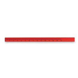 Ołówek stolarski z linijką czerwony (MO8686-05)