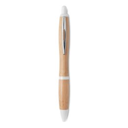 Długopis z bambusa biały (MO9485-06)