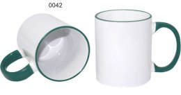 Ceramic design 0042 - biały/ciemny zielony