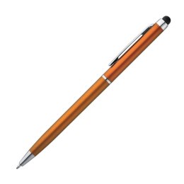 Długopis plastikowy do ekranów dotykowych kolor Pomarańczowy