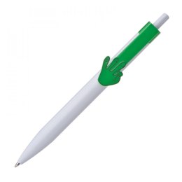 Długopis plastikowy CrisMa Smile Hand kolor Zielony