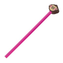 Ołówek z gumką kolor Różowy