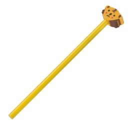Ołówek z gumką kolor Żółty