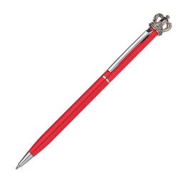 Długopis metalowy z koroną kolor Czerwony