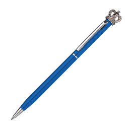 Długopis metalowy z koroną kolor Niebieski