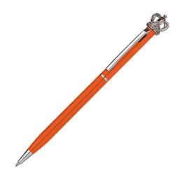 Długopis metalowy z koroną kolor Pomarańczowy