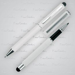 Zestaw piśmienniczy długopis i pióro kulkowe soft touch CLAUDIE kolor Biały