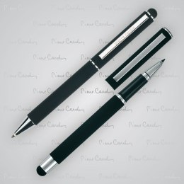 Zestaw piśmienniczy długopis i pióro kulkowe soft touch CLAUDIE kolor Czarny