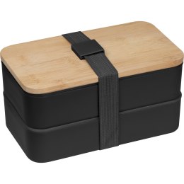 Pudełko na lunch z dwiema przegródkami kolor Czarny