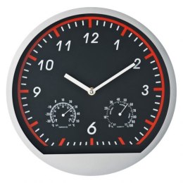 Zegar ścienny plastikowy BAGIO kolor czerwony