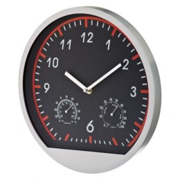 Zegar ścienny plastikowy BAGIO kolor czerwony