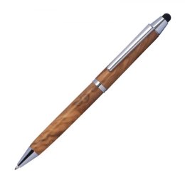 Długopis drewniany touch pen ERFURT kolor beżowy