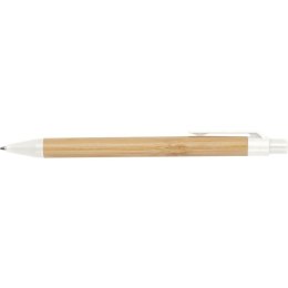 Długopis bambusowy HALLE kolor biały