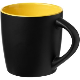 Kubek ceramiczny Riviera czarny, żółty (10047605)