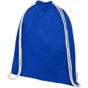 Orissa plecak ściągany sznurkiem z bawełny organicznej z certyfikatem GOTS o gramaturze 100 g/m² błękit królewski (12049053)