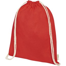 Orissa plecak ściągany sznurkiem z bawełny organicznej z certyfikatem GOTS o gramaturze 100 g/m² czerwony (12049021)