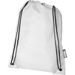 Plecak Oriole ze sznurkiem ściągającym z recyklowanego plastiku PET biały (12046104)