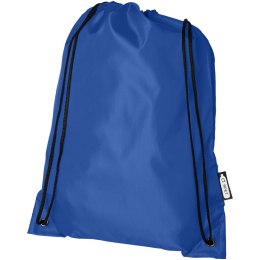 Plecak Oriole ze sznurkiem ściągającym z recyklowanego plastiku PET błękit królewski (12046102)