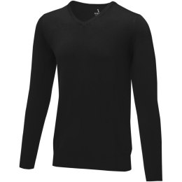 Stanton - męski sweter w serek czarny (38225994)