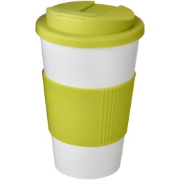 Americano® 350 ml tumbler with grip & spill-proof lid biały, limonka (21069605)