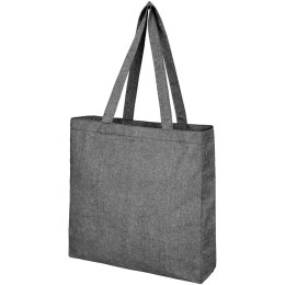 Pheebs poszerzana torba na zakupy z bawełny z recyclingu o gramaturze 210 g/m2 czarny melanż (12053790)