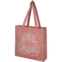 Pheebs poszerzana torba na zakupy z bawełny z recyclingu o gramaturze 210 g/m2 czerwony melanż (12053791)