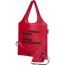 Sabia składana torba z długimi uchwytami z tworzywa RPET czerwony (12054121)
