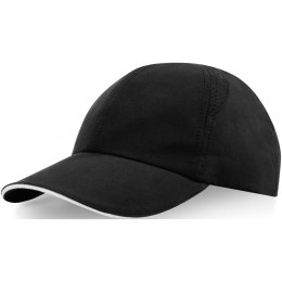 Morion dwukolorowa 6 panelowa czapka GRS z recyklingu o młodzieżowym kroju czarny (37517900)