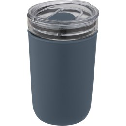 Szklany kubek Bello o pojemności 420 ml z zewnętrzną ścianką z plastiku z recyklingu bladoniebieski (10067555)