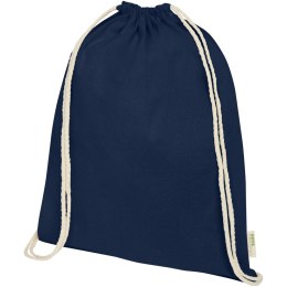 Plecak ściągany sznurkiem Orissa z bawełny organicznej z certyfikatem GOTS o gramaturze 140 g/m² granatowy (12061255)