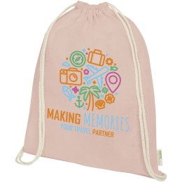 Plecak ściągany sznurkiem Orissa z bawełny organicznej z certyfikatem GOTS o gramaturze 140 g/m² pale blush pink (12061240)