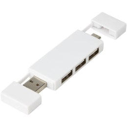 Mulan podwójny koncentrator USB 2.0 biały (12425101)