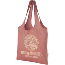 Pheebs modna torba na zakupy o pojemności 7 l z bawełny z recyklingu o gramaturze 150 g/m² czerwony melanż (12064191)