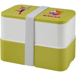 MIYO dwupoziomowe pudełko na lunch limonka, biały, biały (22040163)
