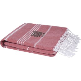 Anna bawełniany ręcznik hammam o gramaturze 150 g/m² i wymiarach 100 x 180 cm czerwony (11333521)